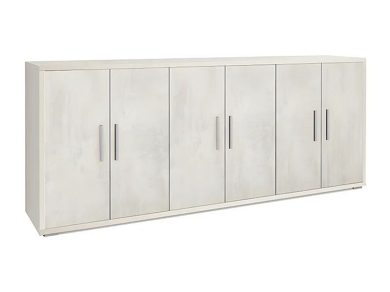 Mobile 6 ante kit l203 p41 h84 in truciolare nobilitato color ossido bianco