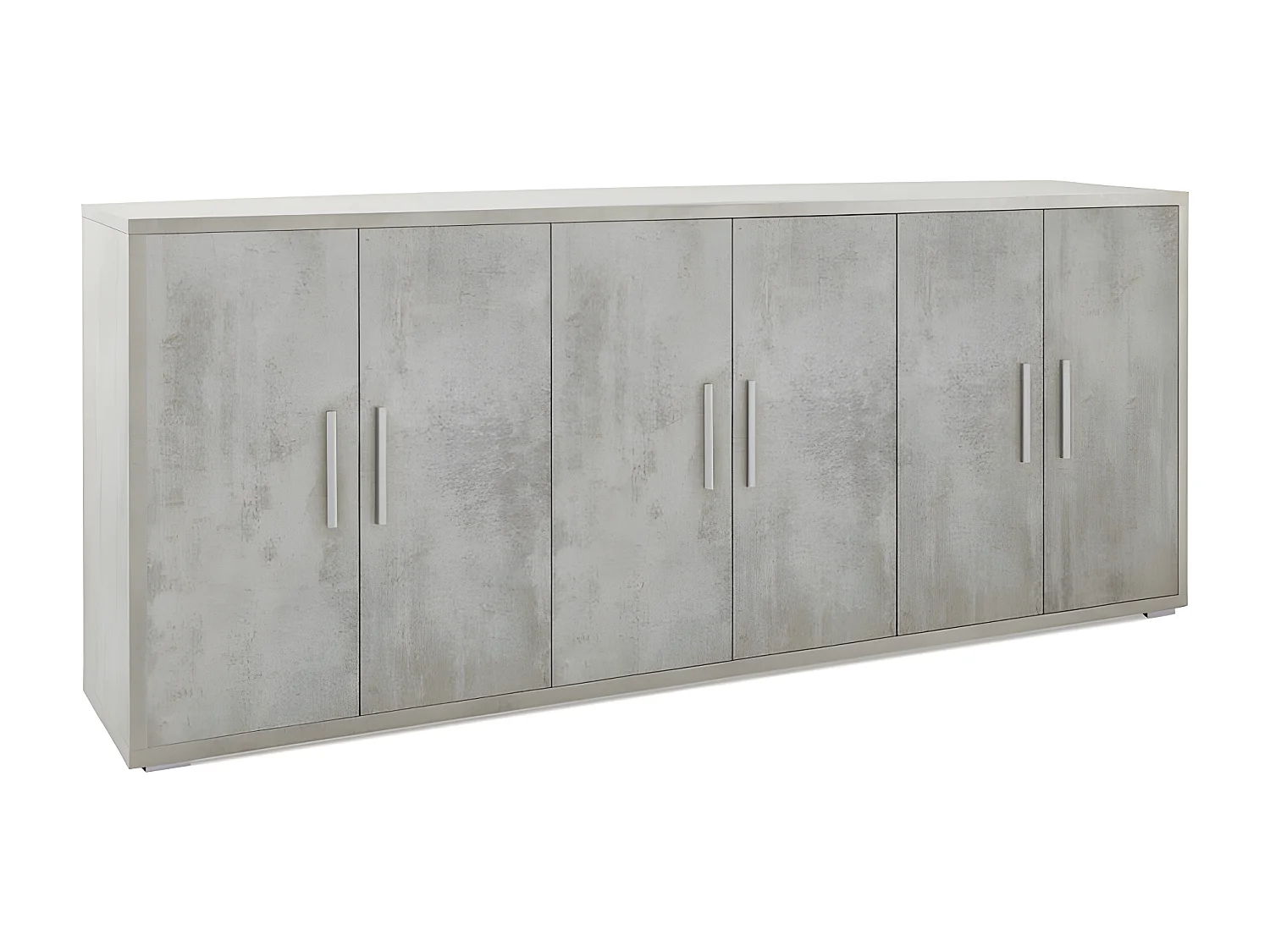 Mobile 6 ante kit l203 p41 h84 in truciolare nobilitato color cemento