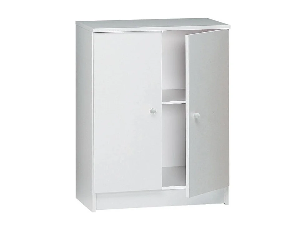 Mobile 2 ante kit l62 p34 h80 in truciolare nobilitato color bianco liscio