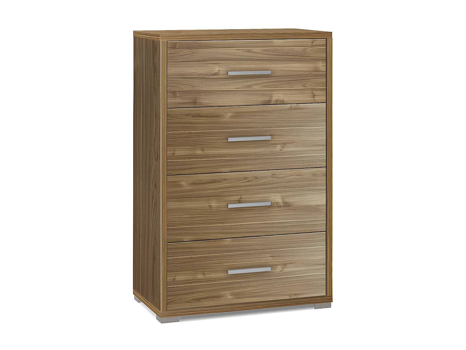 Mobile 4 cassetti kit l71 p41 h110 in truciolare nobilitato color noce stelvio