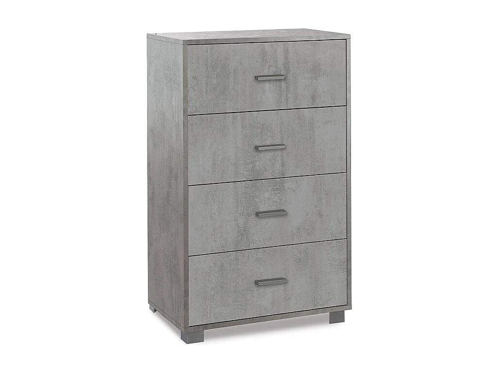 Cajonera dormitorio 4 cajones oficina diseño moderno Elita - Gris