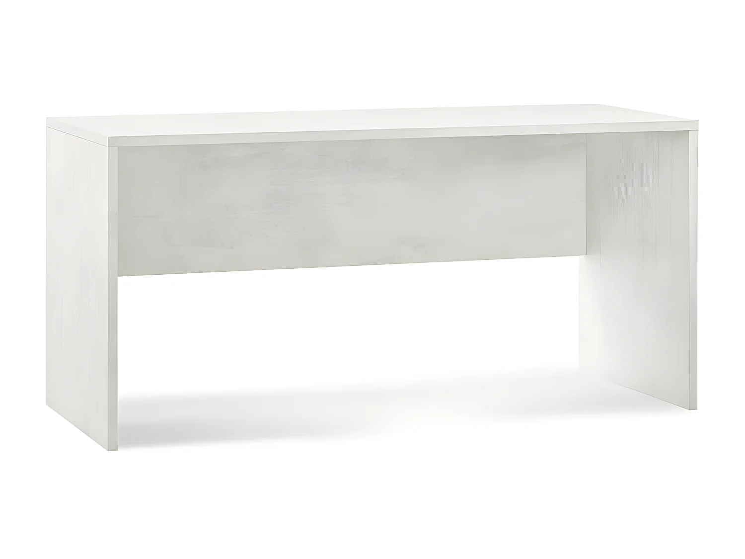 Scrivania l160 in kit in truciolare nobilitato color ossido bianco