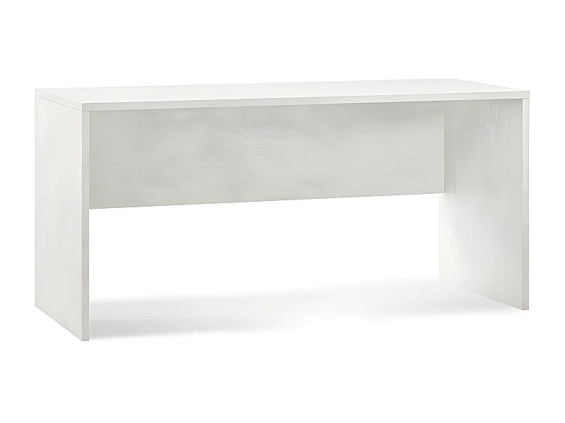 Scrivania l160 in kit in truciolare nobilitato color ossido bianco