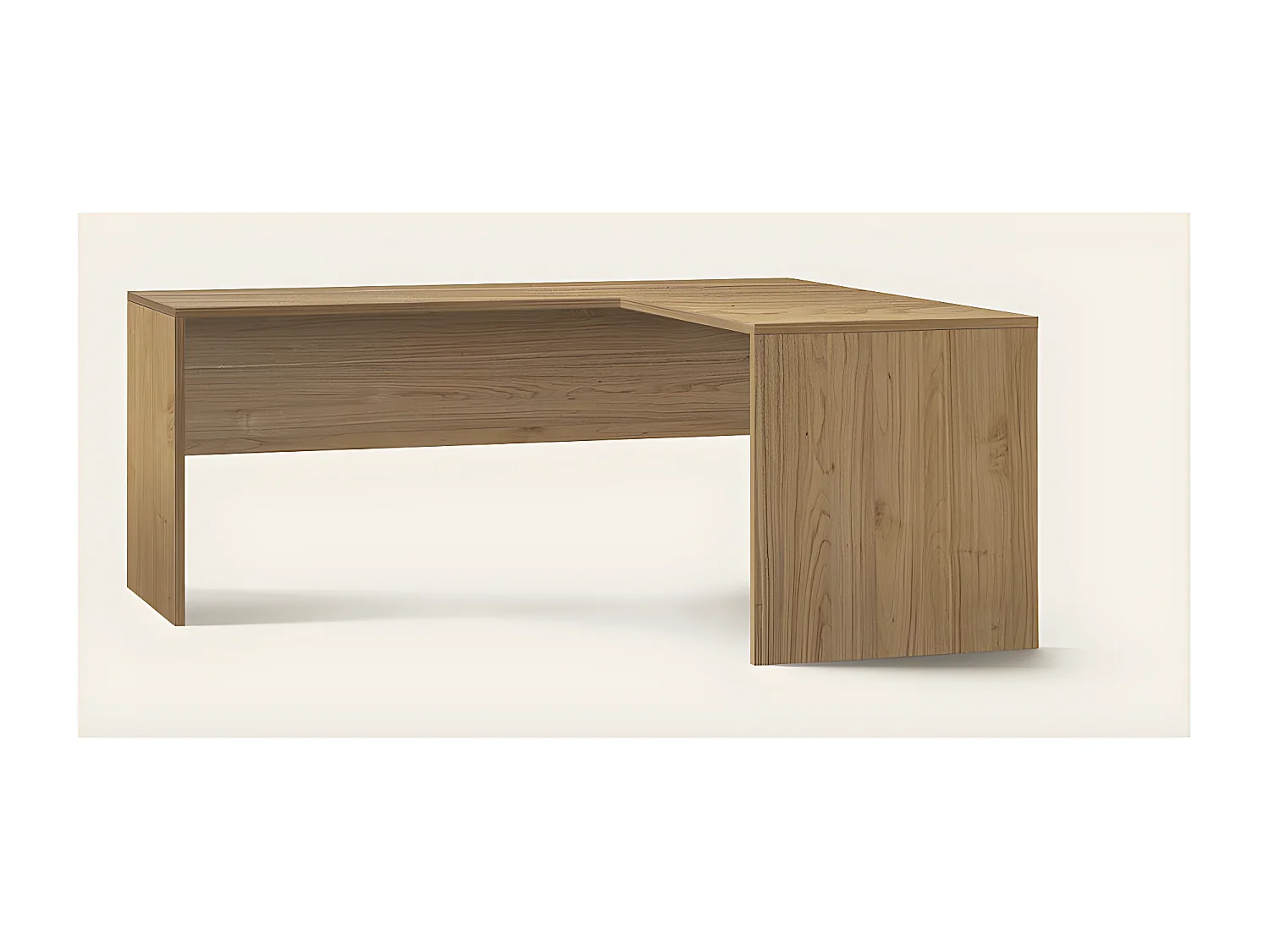 Scrivania angolare dx l180 in kit in truciolare nobilitato color noce stelvio