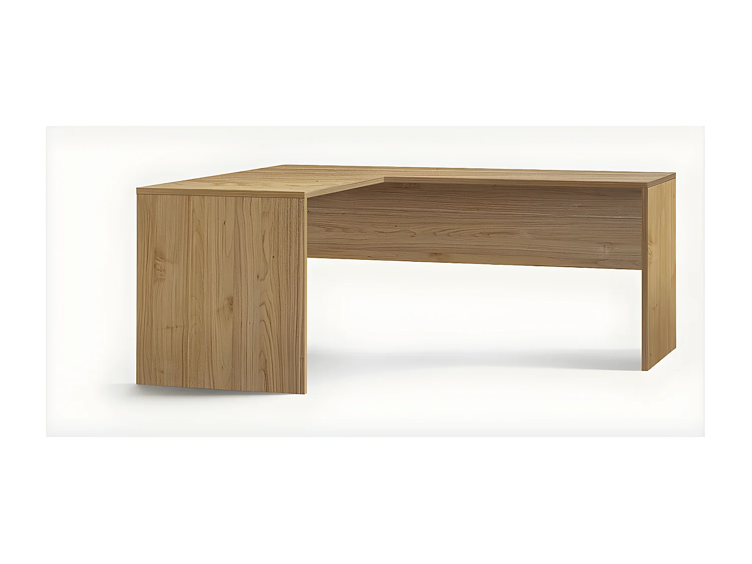 Scrivania angolare sx l180 in kit in truciolare nobilitato color noce stelvio