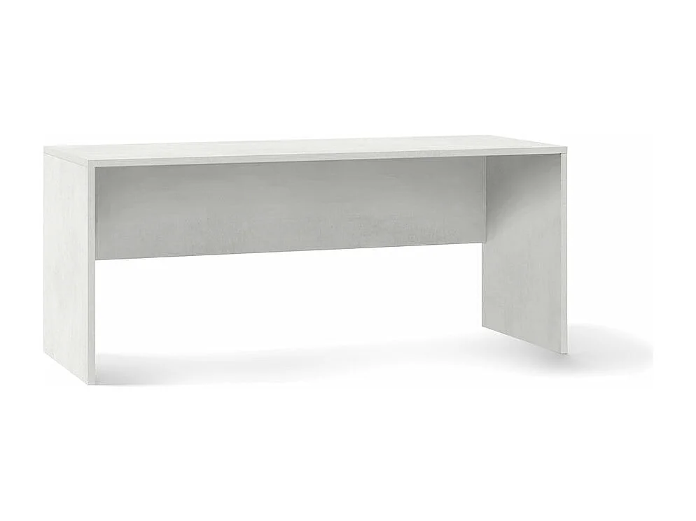 Scrivania l180 in kit in truciolare nobilitato color ossido bianco