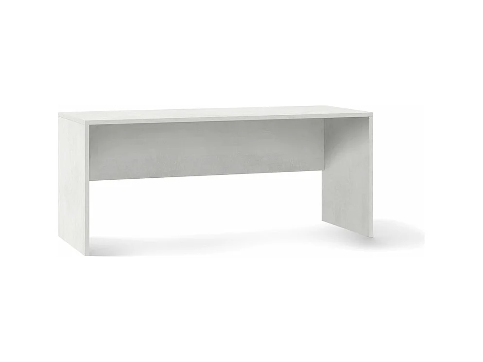 Scrivania l180 in kit in truciolare nobilitato color ossido bianco