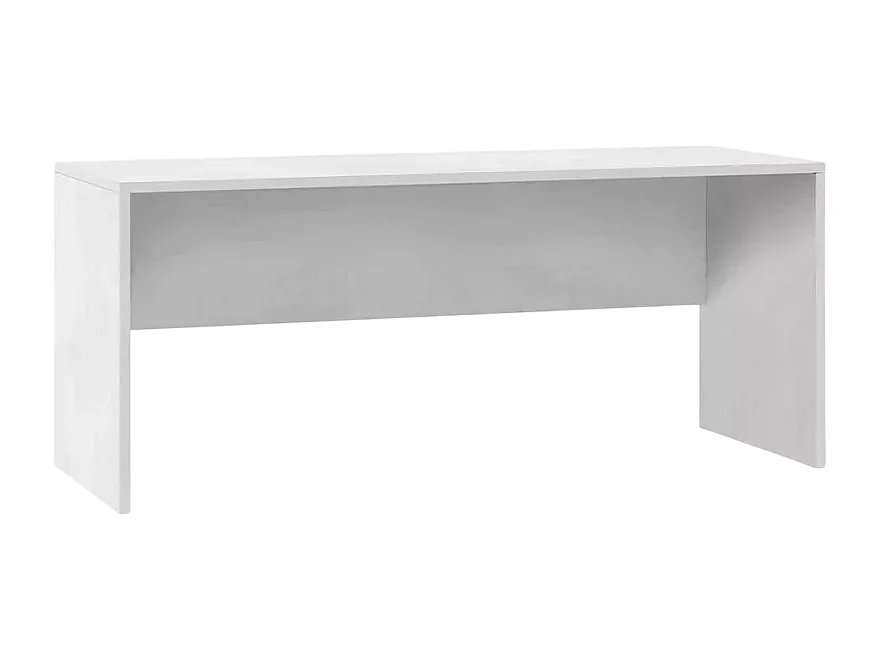 Scrivania l180 in kit in truciolare nobilitato color ossido bianco