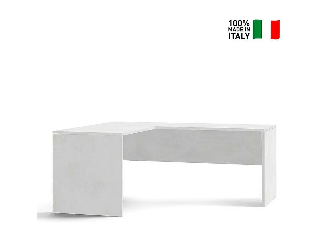 Escritorio de la esquina izquierda oficina de estudio moderna Simply Extra SX - Blanco