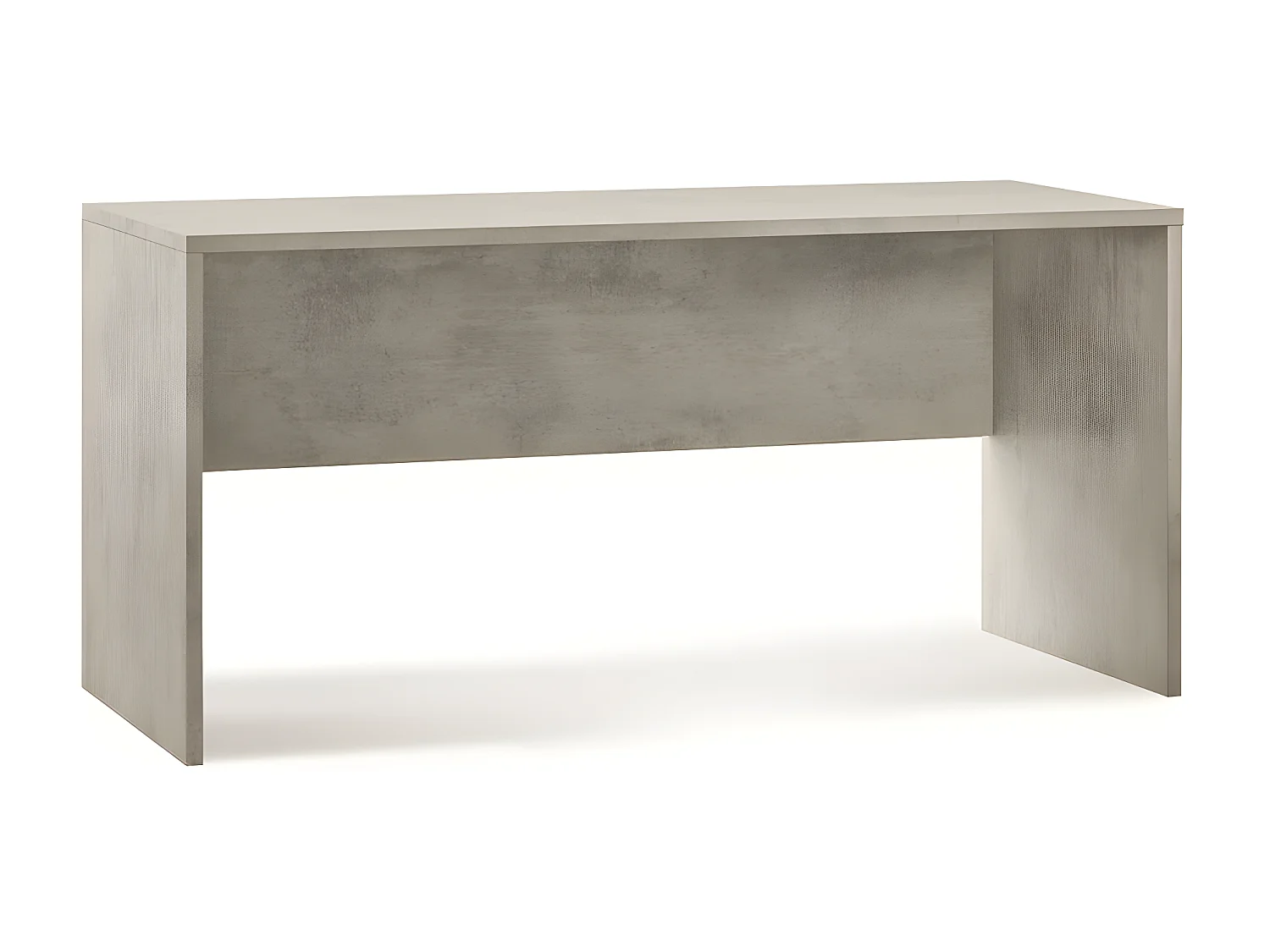 Scrivania l160 in kit in truciolare nobilitato color cemento