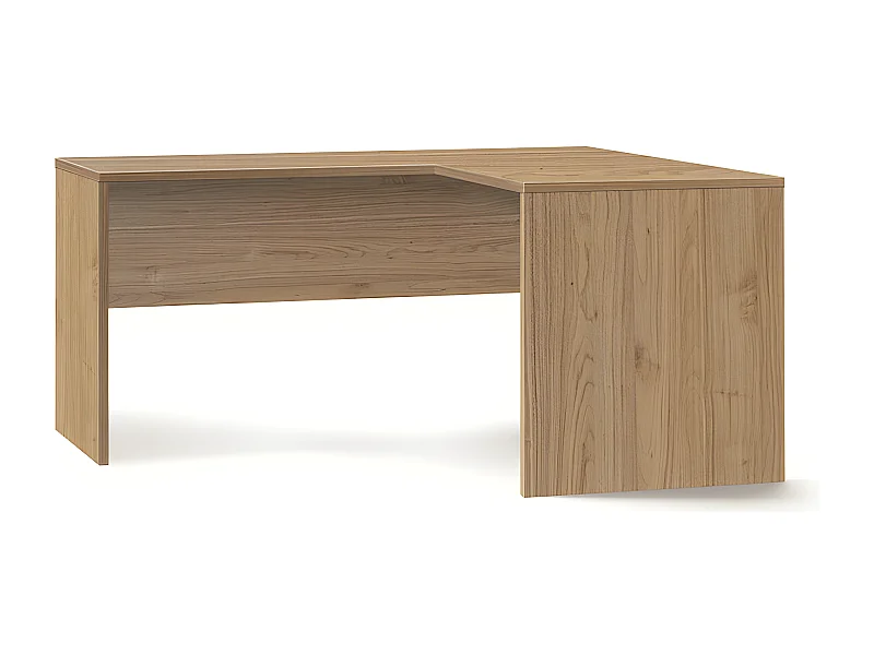 Scrivania angolare dx l160 in kit in truciolare nobilitato color noce stelvio