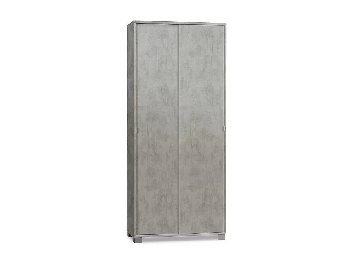 Armario Mueble multiusos 8 baldas 2 puertas correderas Paco - Gris