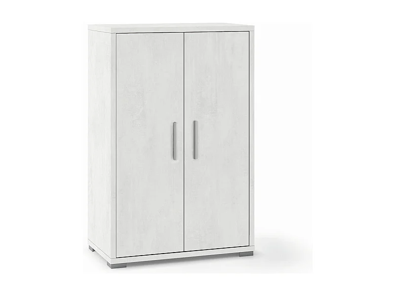 Moderner Mehrzweck-Wohnzimmerschrank Lesly, 2 Türen, 3 Fächer - Weiß