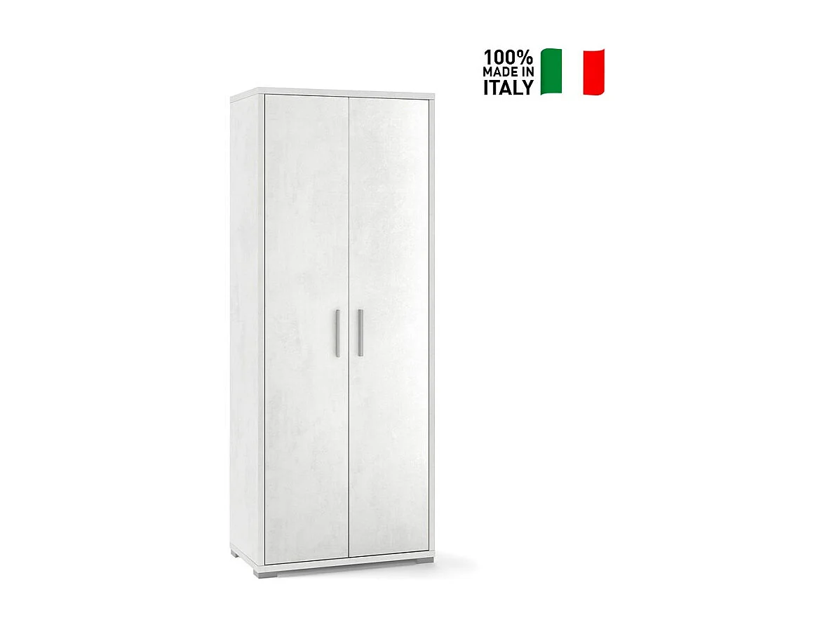 Mueble multiusos 2 puertas 5 compartimentos diseño moderno Arnes - Blanco