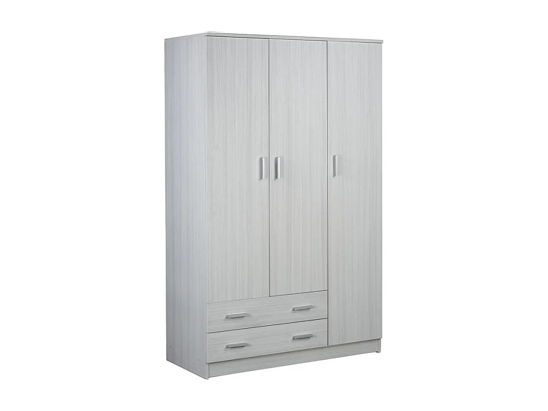 Armario ropero moderno dormitorio 3 puertas 2 cajones Mell - Eucalipto