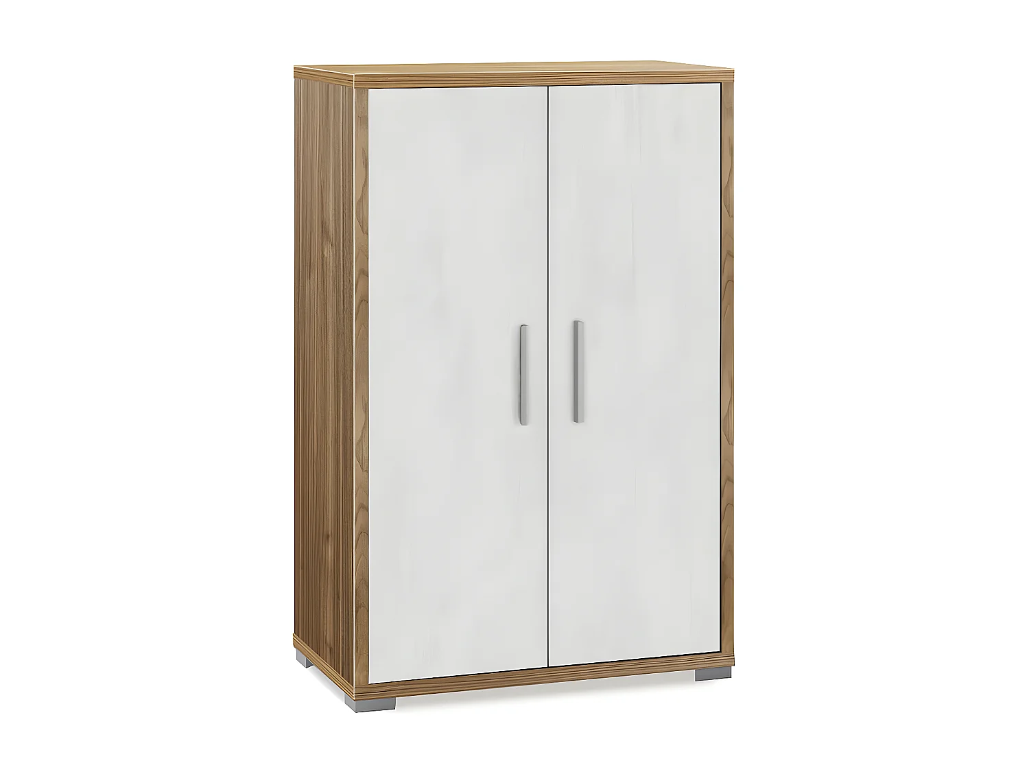 Mobile 2 ante kit l71 p41 h110 in truciolare nobilitato color noce stelvio e ossido bianco