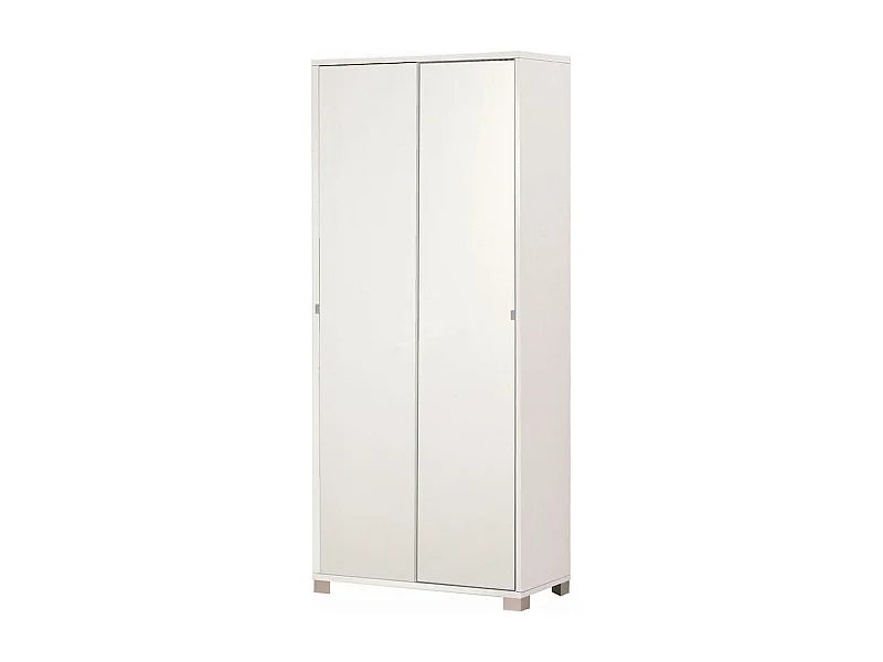 Armario Mueble multiusos 8 baldas 2 puertas correderas Paco - Blanco