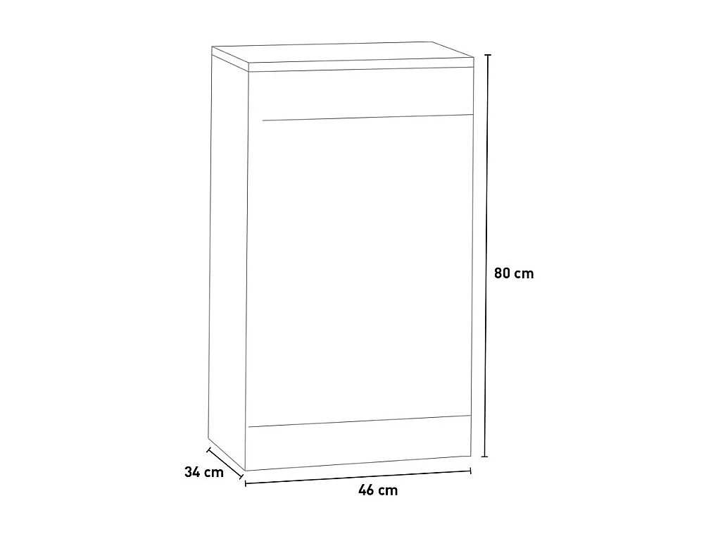 Mesita de noche de dormitorio móvil de 1 puerta con estante de cajón Drew - Blanco