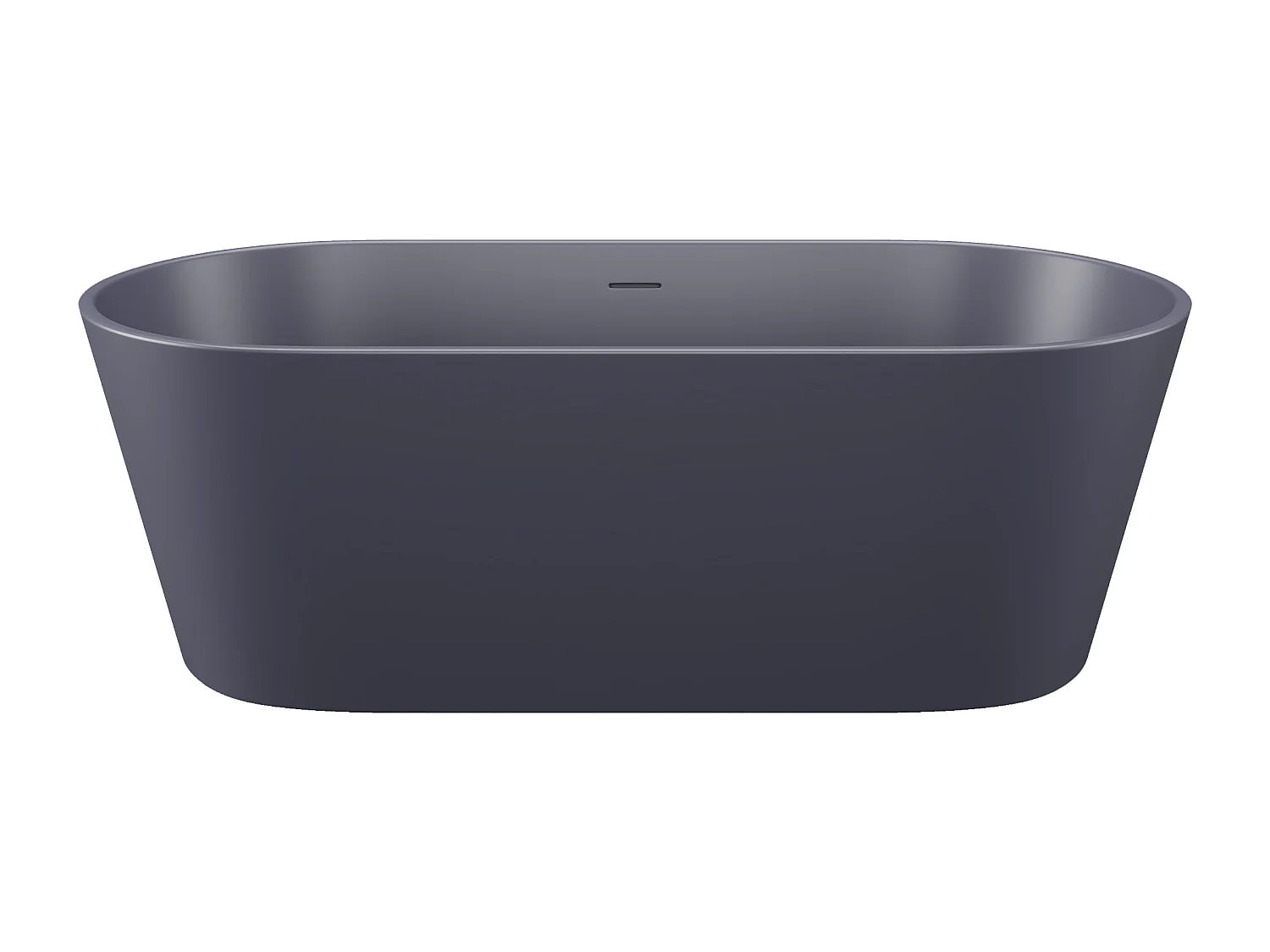 Banheira clássica oval 255 L, 159x74x56 cm azul fosco acrílico - LUZECA