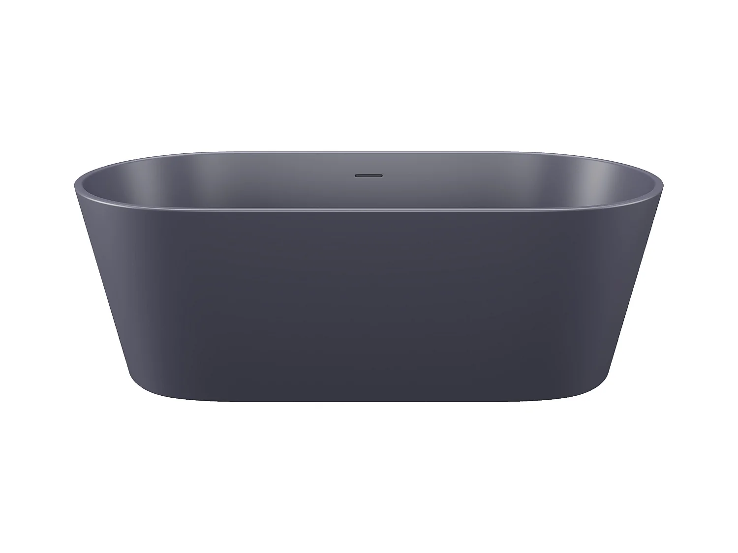 Vasca da bagno freestanding ovale 255L 159 x 74 x 56 cm Blu opaco Acrilico - LUZECA
