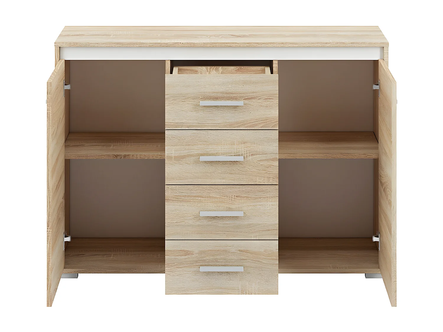 KOMMODE Avo Sonoma Eiche, Absetzung austauschbar 120 / 34 / 85cm