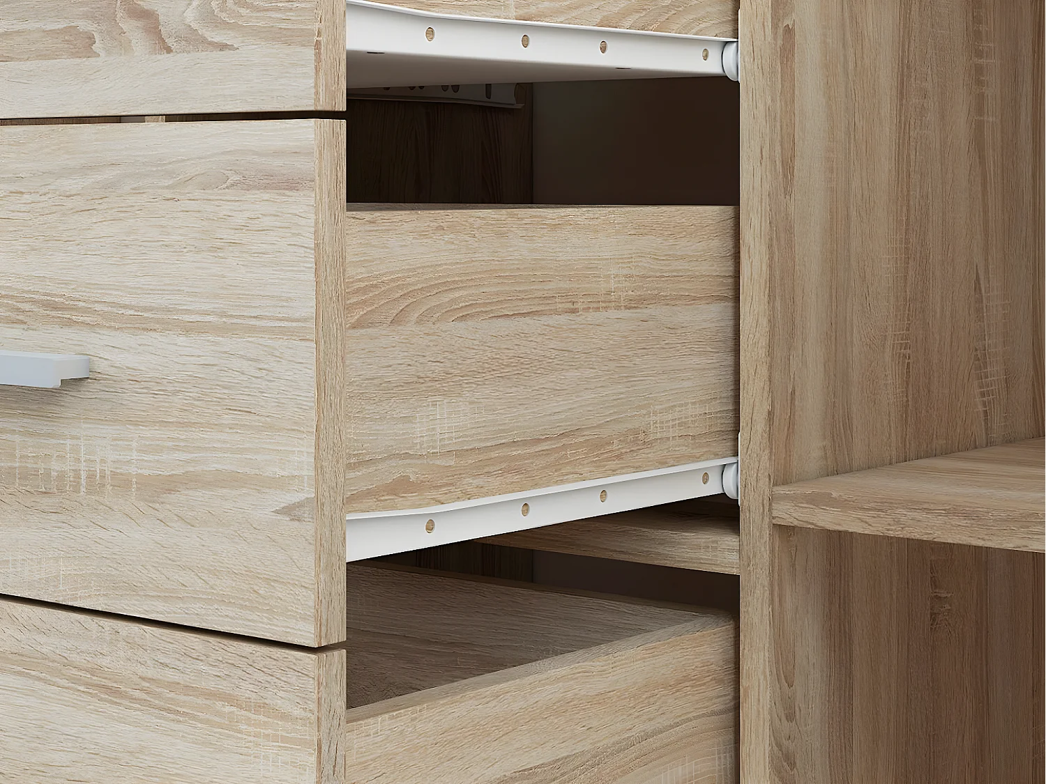 KOMMODE Avo Sonoma Eiche, Absetzung austauschbar 120 / 34 / 85cm