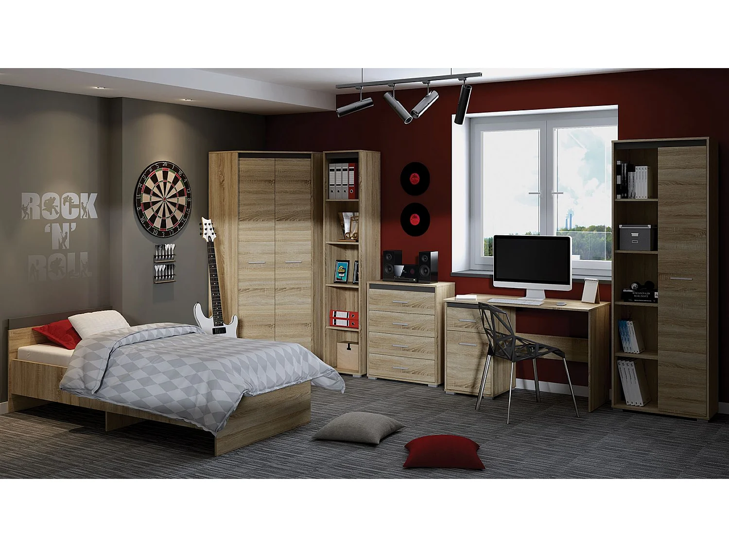 KOMMODE Avo Sonoma Eiche, Absetzung austauschbar 69 / 34 / 85cm