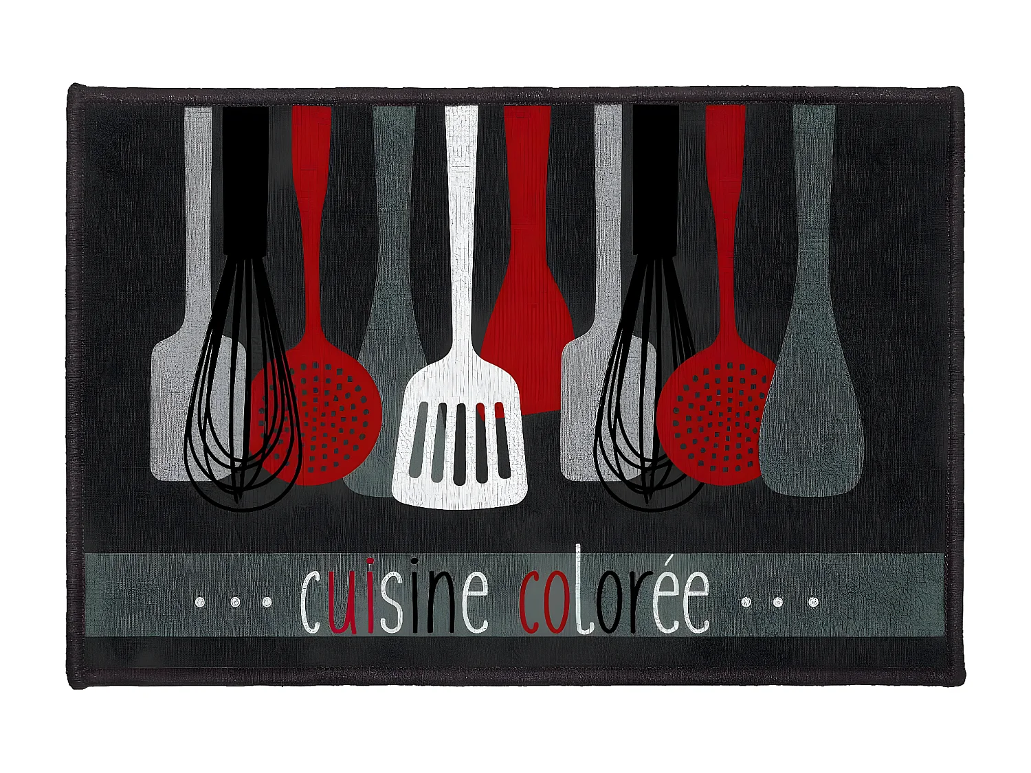 Tapis de Cuisine "Cuisinette" 40x60cm Gris