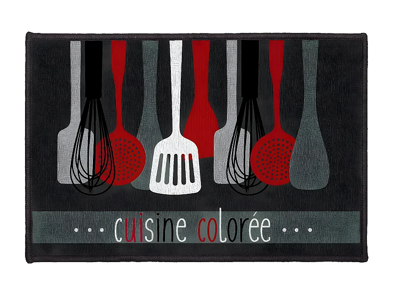 Tapis de Cuisine "Cuisinette" 40x60cm Gris