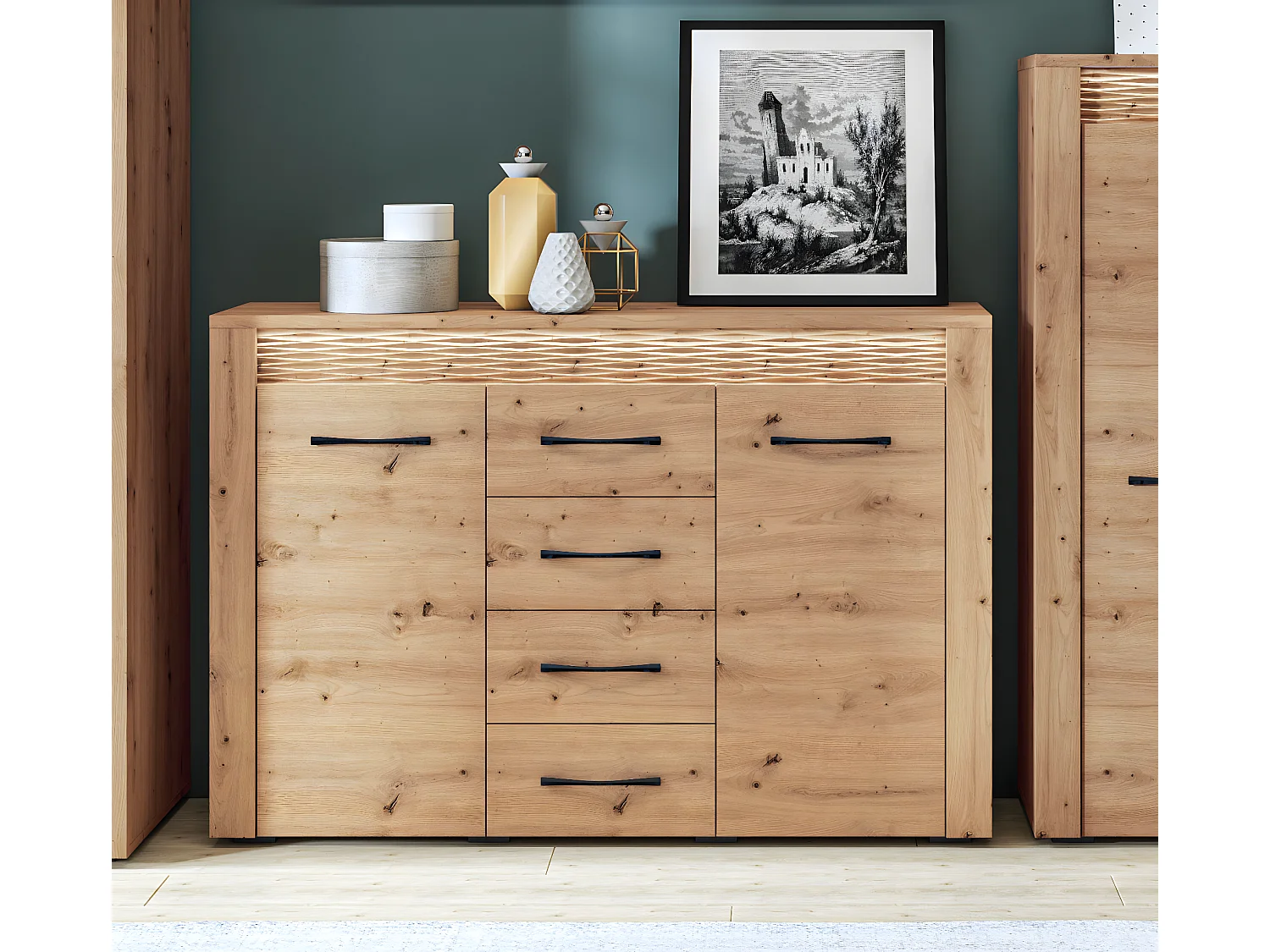 KOMMODE Artis Artisan Eiche 138 / 40 / 94cm