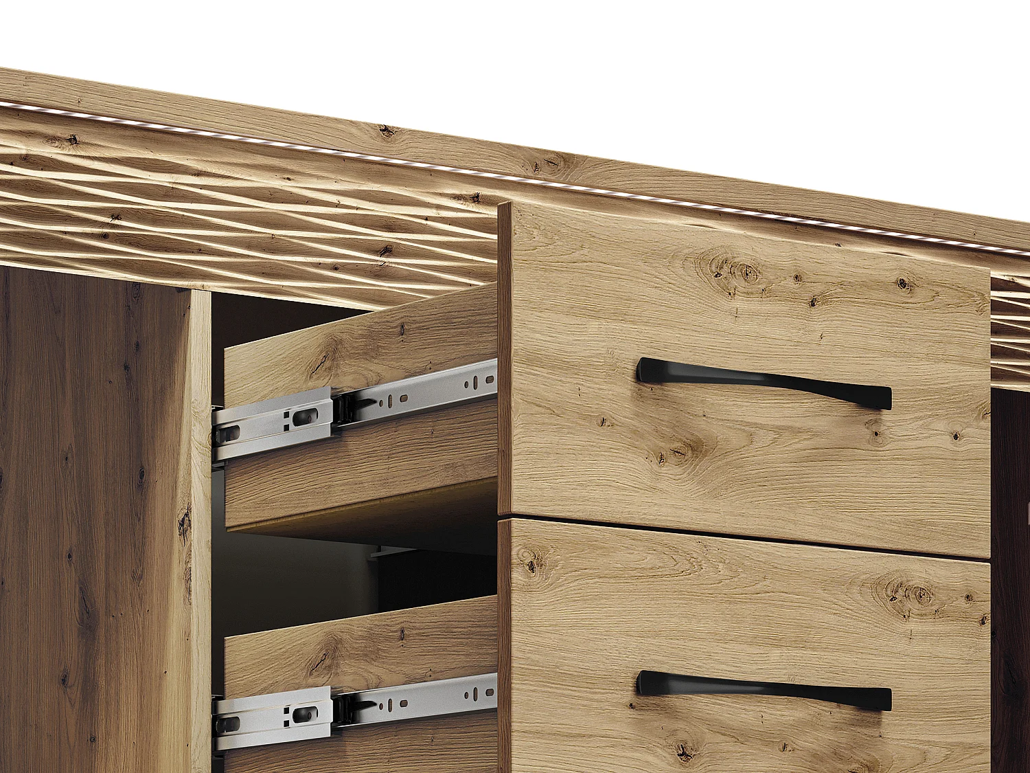 WOHNZIMMER-SET Artis Artisan Eiche 5-teilig