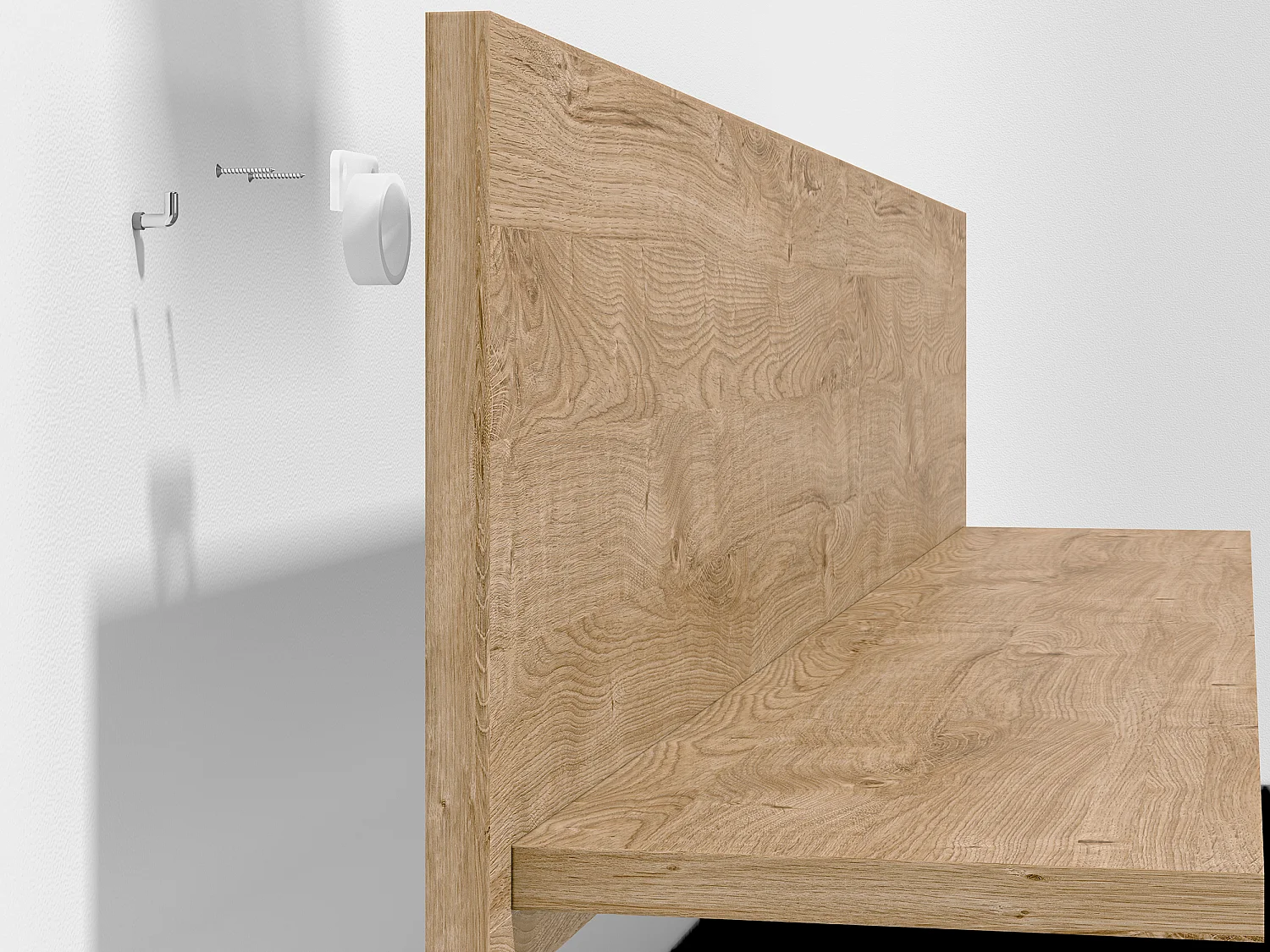 WOHNWAND Luis Ribbeck Eiche, champagnerfarben verchromt, 4-teilig