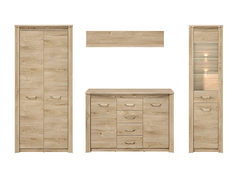 WOHNWAND Luis Ribbeck Eiche , 4 -teilig