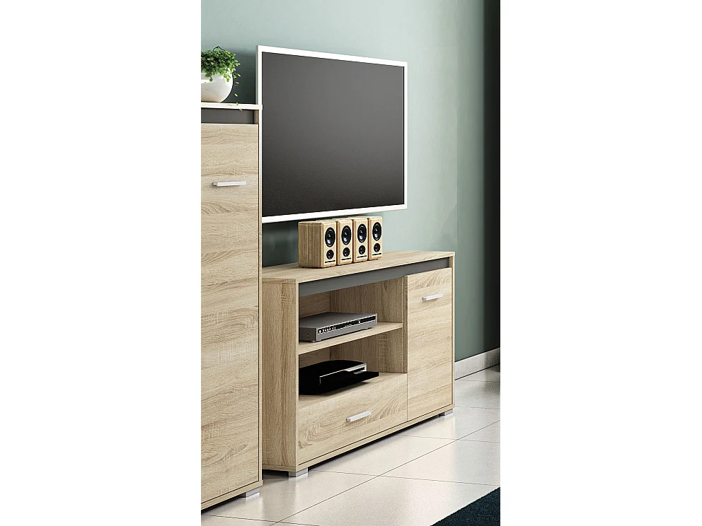 LOWBOARD Avo Sonoma Eiche, Absetzung austauschbar 120 / 34 / 66cm