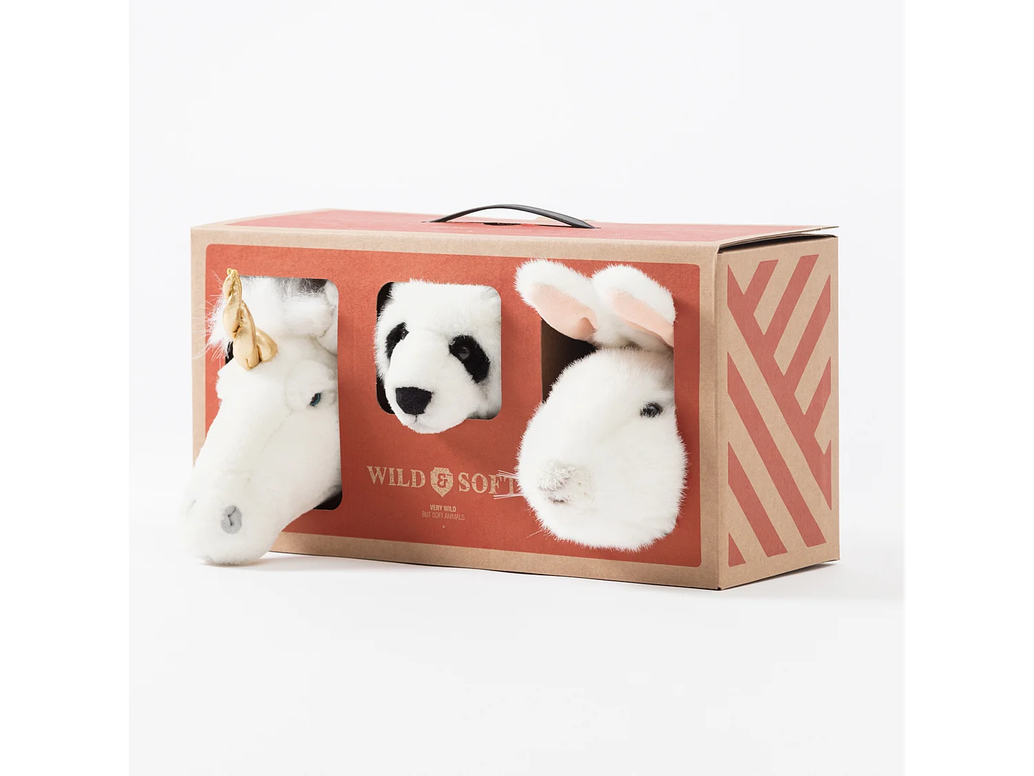 Peluche trophée mini 3 petites têtes collection Lovely