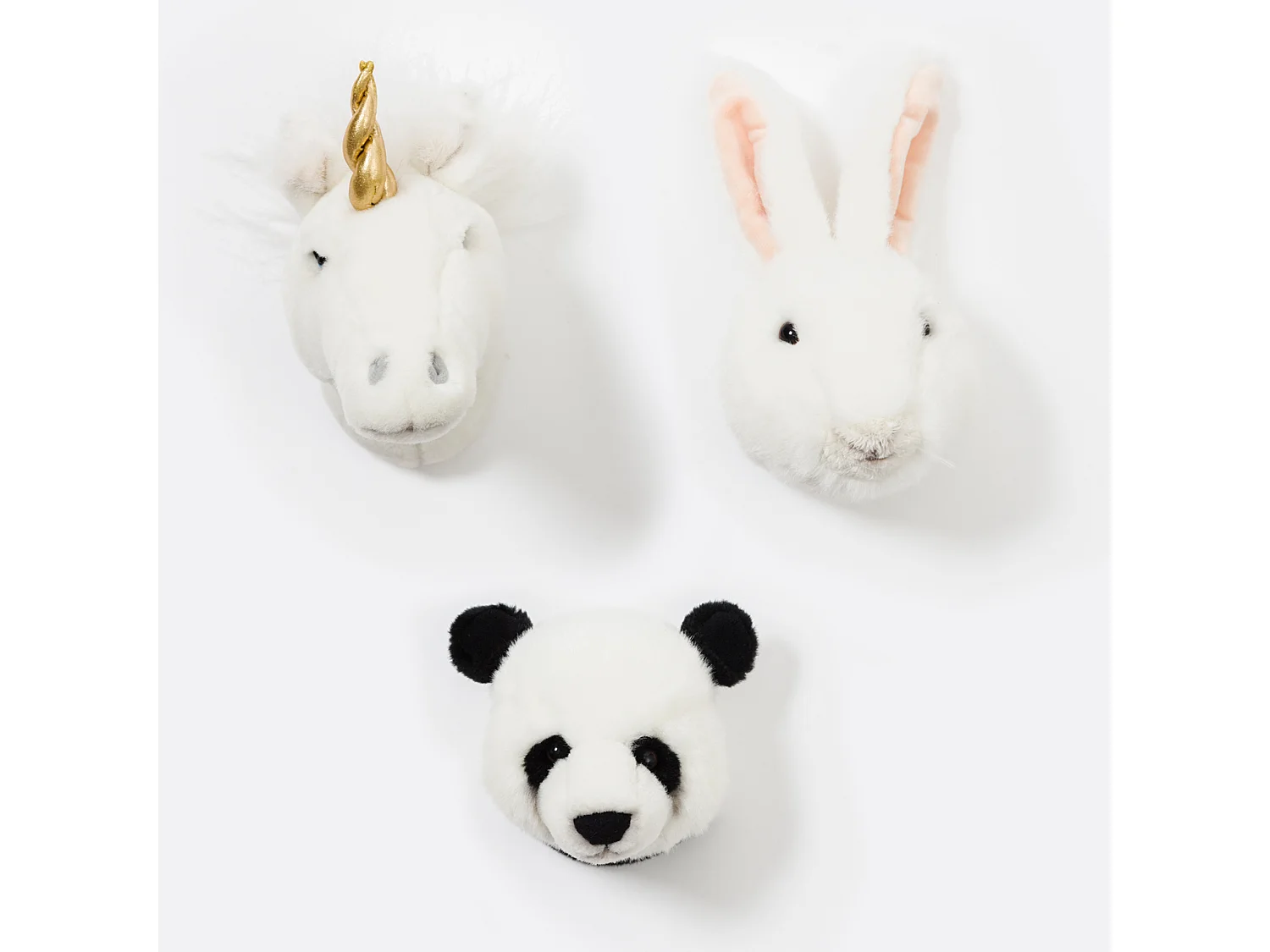 Peluche trophée mini 3 petites têtes collection Lovely