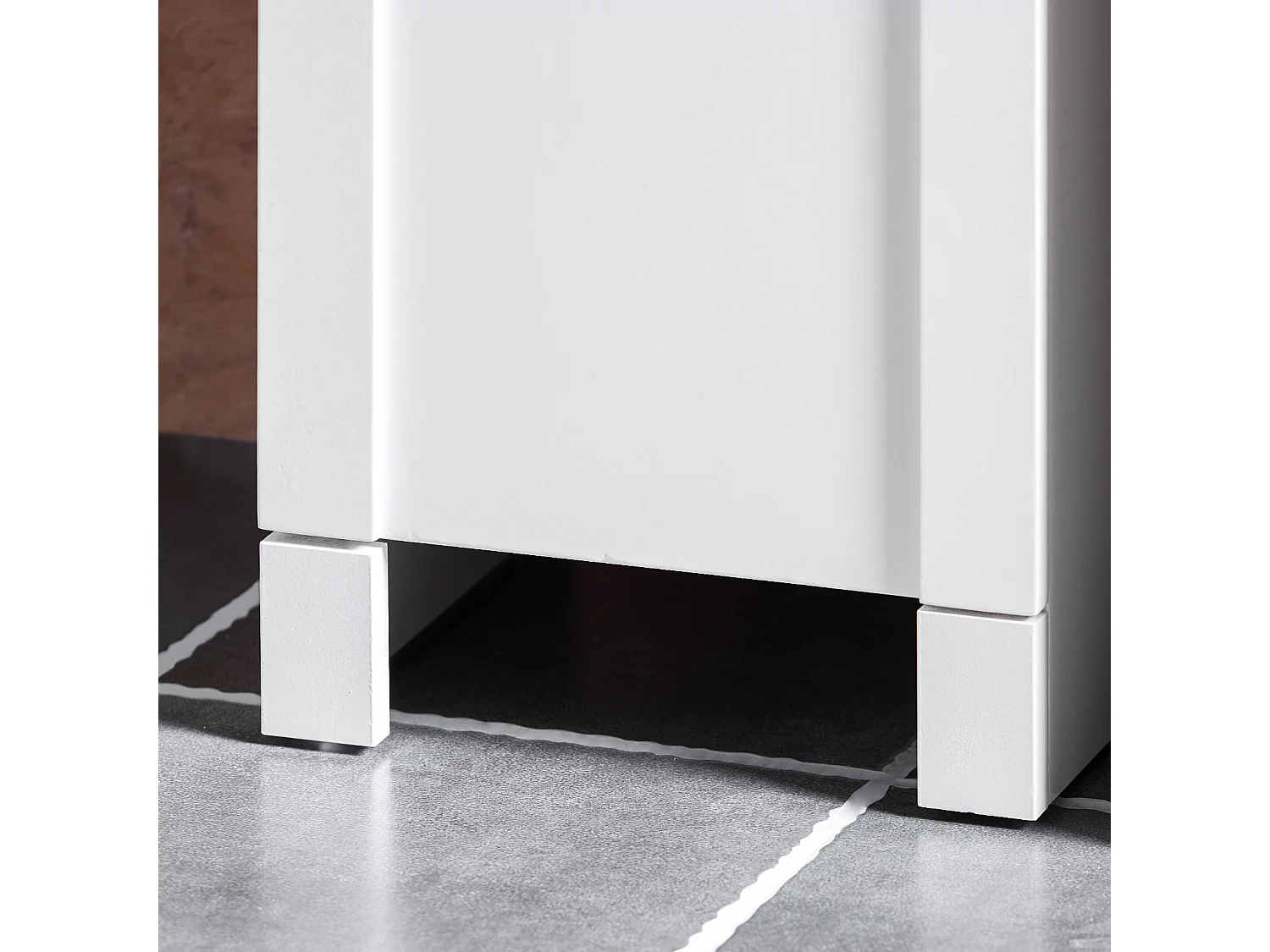 SoBuy Hoge badkamerkast, smal opbergmeubel met 2 verstelbare plankdeuren, vakken, 30 x 30 x 160 cm, wit, BZR163-W