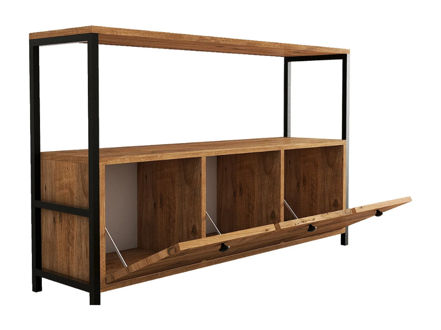 Buffet Industrial 3 Portas Madeira/Preto DRAGOR