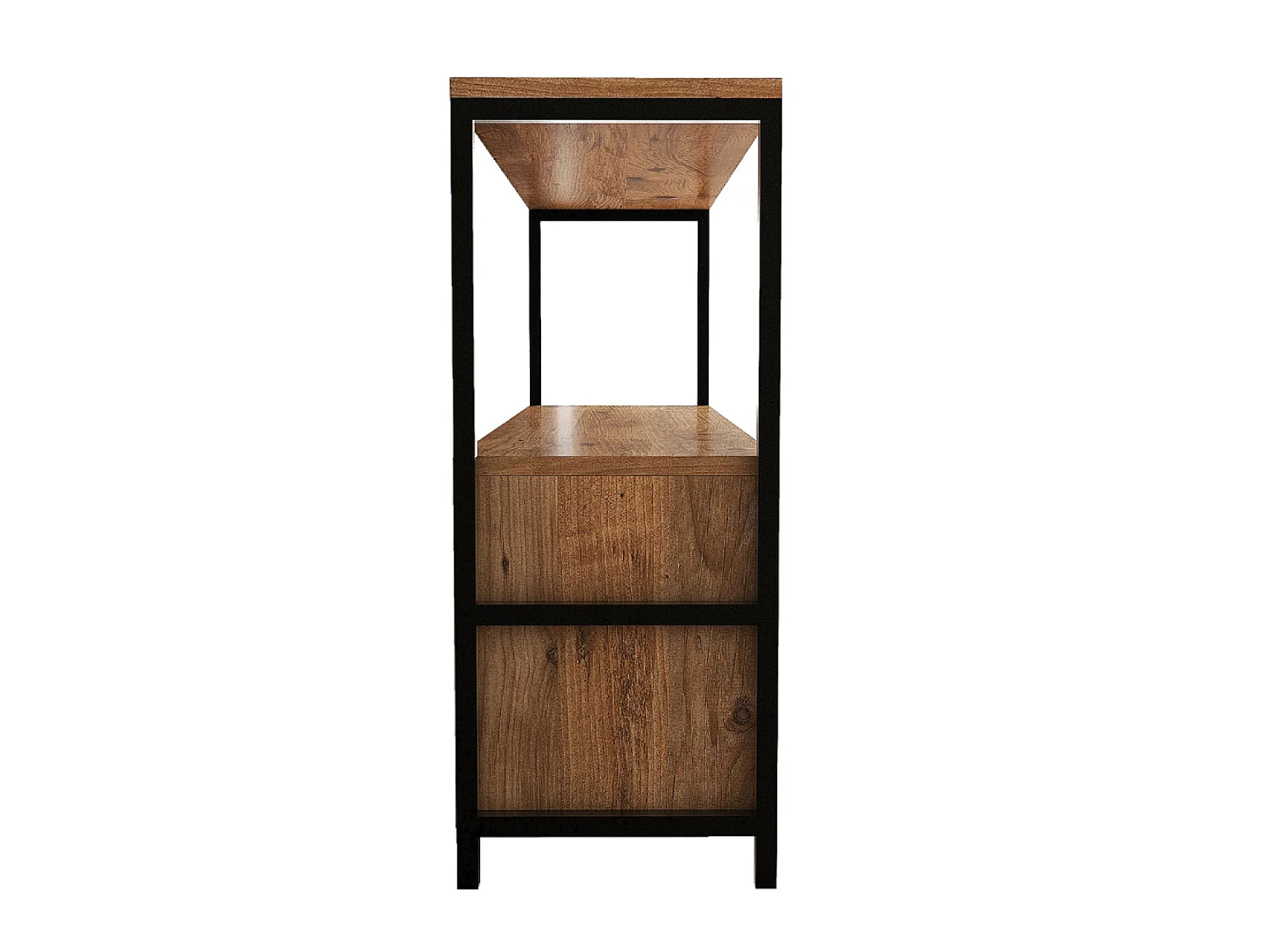 Industrieel Buffet 3 Deuren Hout/Zwart DRAGOR