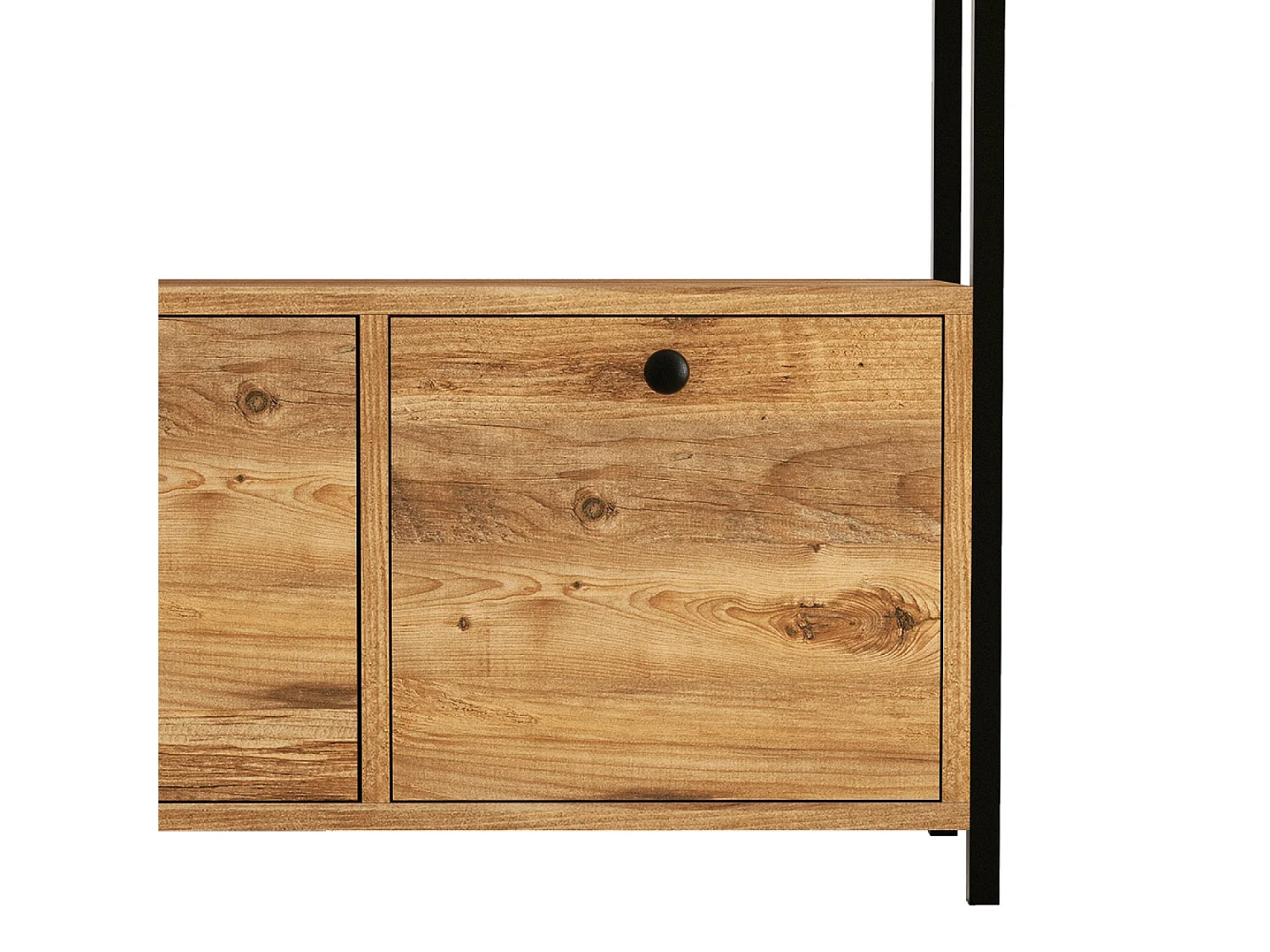 Industrieel Buffet 3 Deuren Hout/Zwart DRAGOR