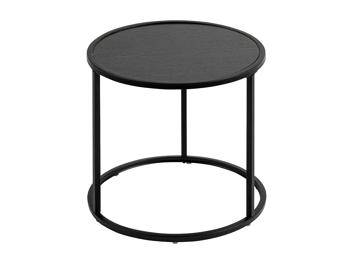 Set de 3 Tables d'appoint en métal noir D 35 D 45 et D 54 cm