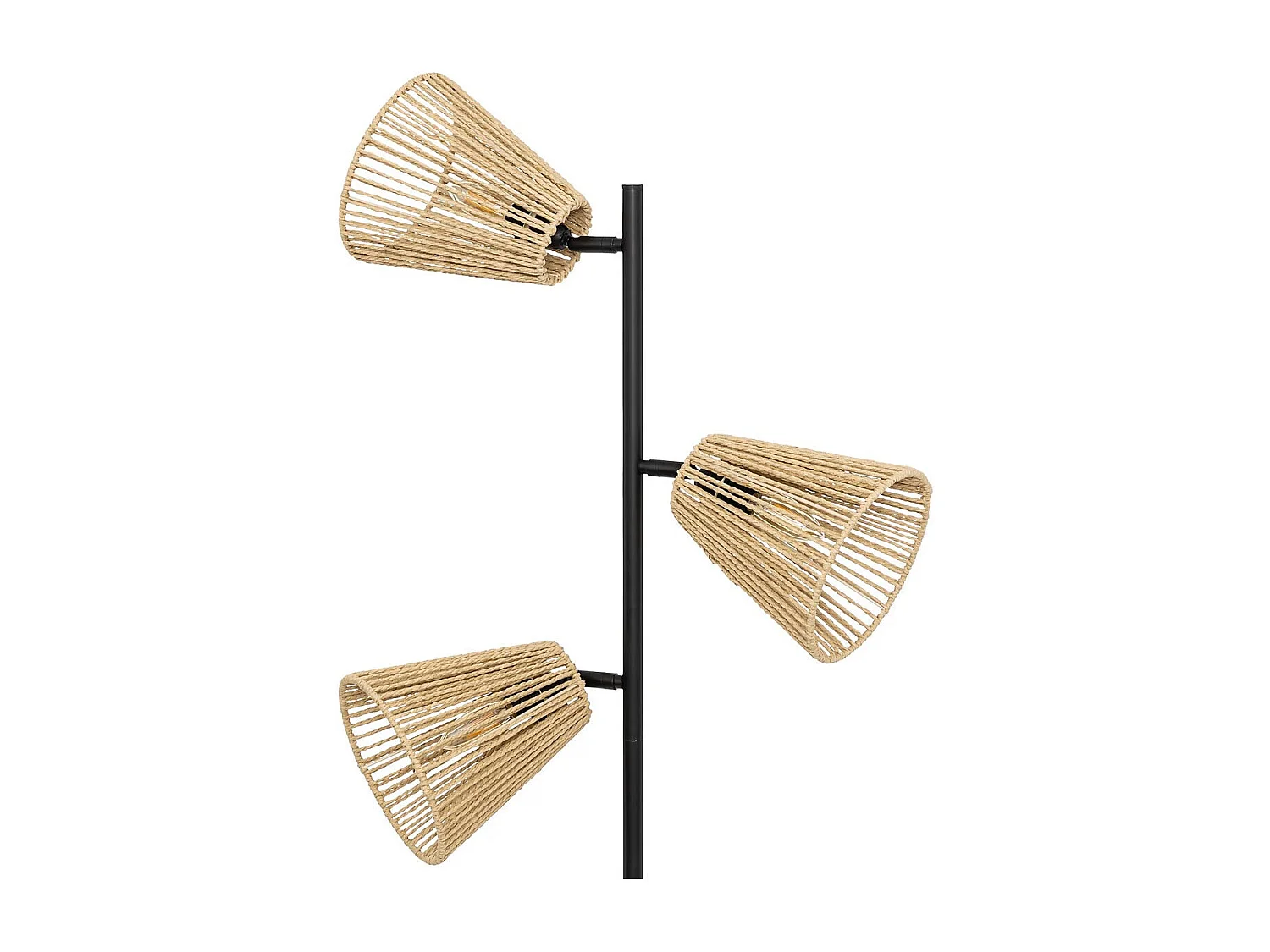 Lampadaire 3 Abat-jours "Gaida" 150cm Naturel