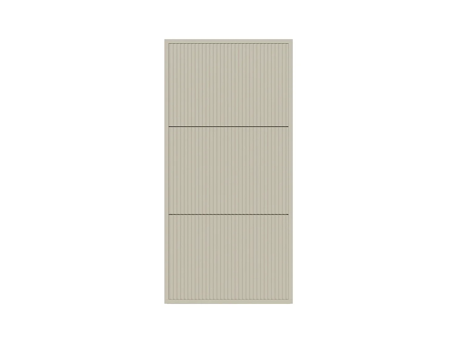 Wand-Schuhschrank mit 3 Klappen - Greige - 50 cm - VELDIO