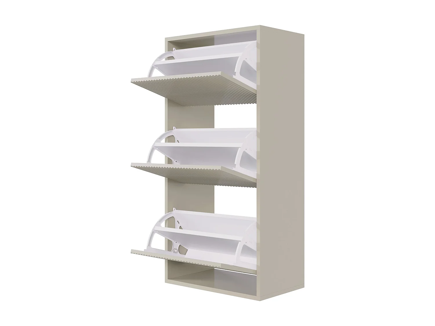 Meuble à chaussures suspendu - grège - 50x30x125 cm - VELDIO