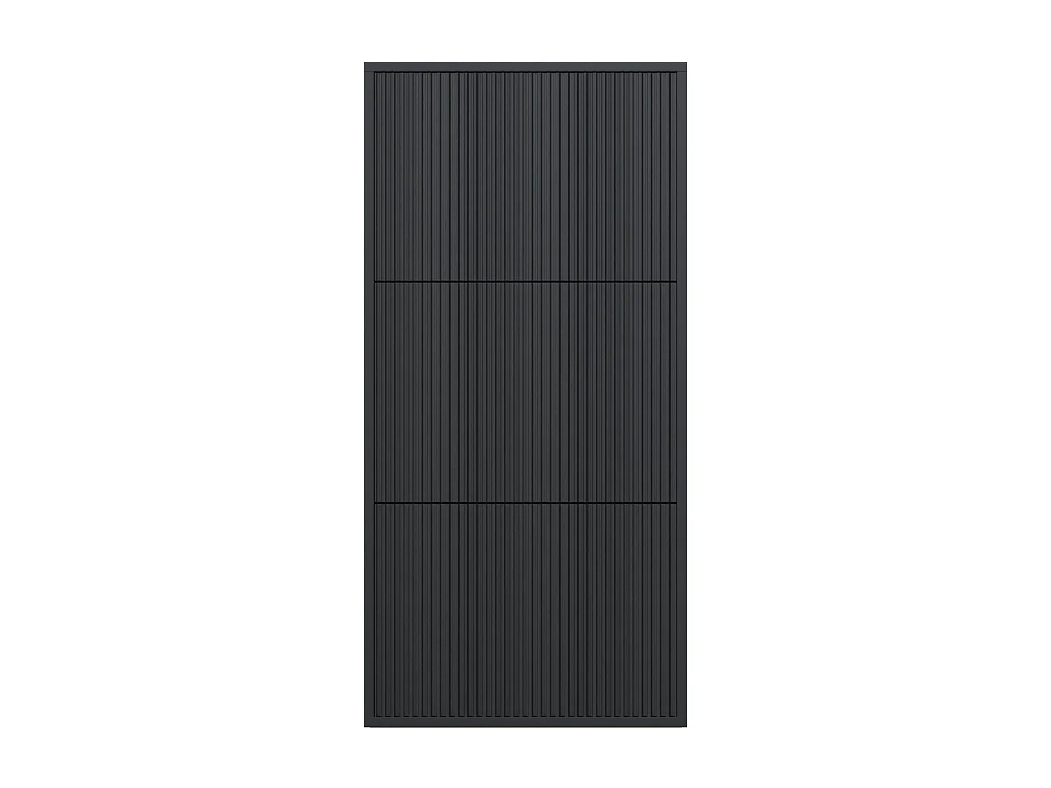 Wand-Schuhschrank mit 3 Klappen - Schwarz - 50 cm - VELDIO