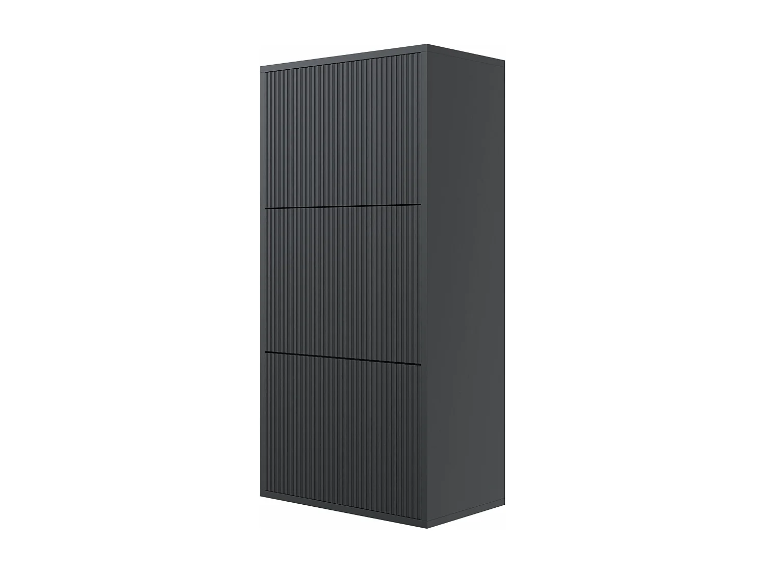 Meuble à chaussures suspendu - noir - 50x30x125 cm - VELDIO