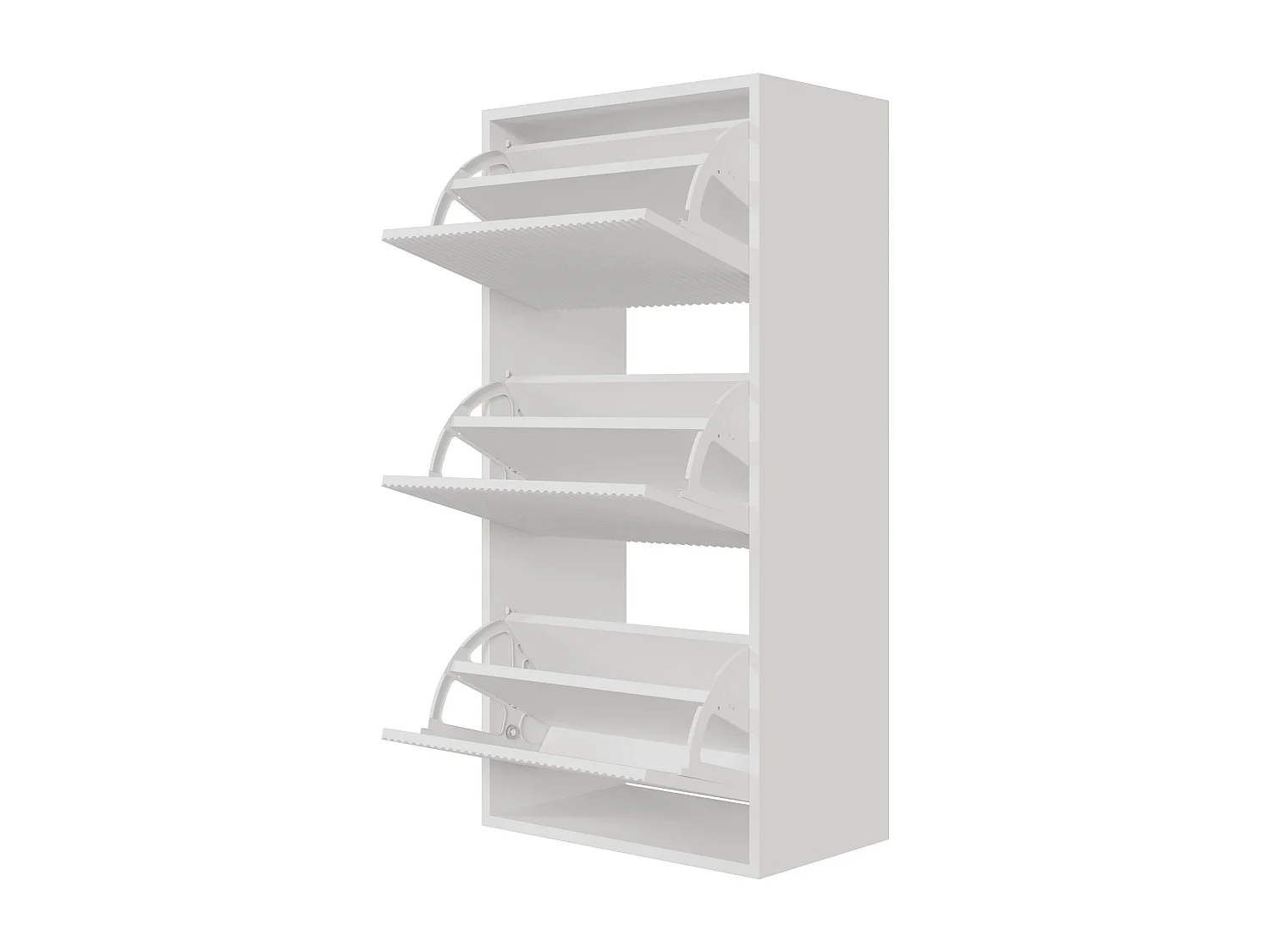 Meuble à chaussures suspendu - blanc - 50x30x125 cm - VELDIO