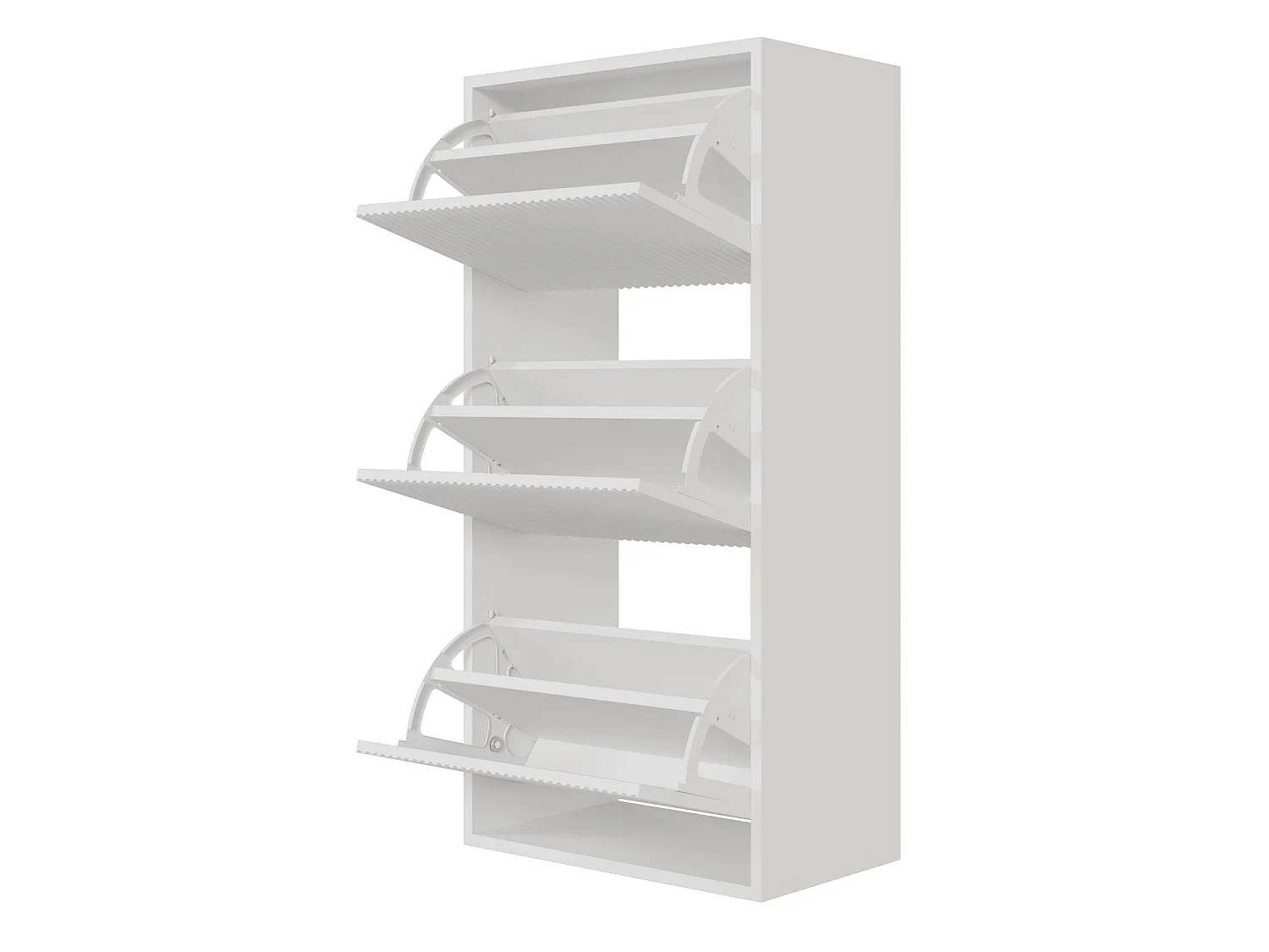 Meuble à chaussures suspendu - blanc - 50x30x125 cm - VELDIO