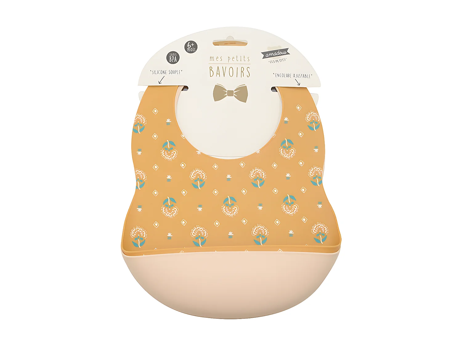 Lot de 2 bavoirs rose et jaune