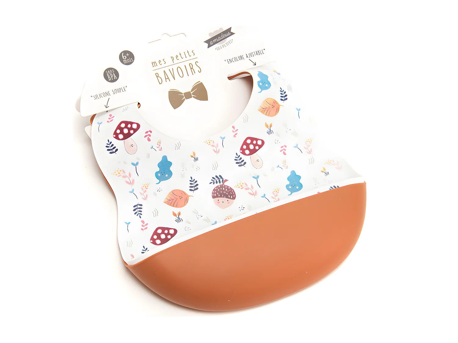 Lot de 2 bavoirs champignons safran